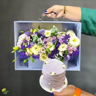 باکس گل و کیک تولد کد 6